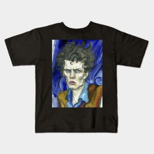 Austin Osman Spare painting in his own style impressionist surrealism Kids T-Shirt